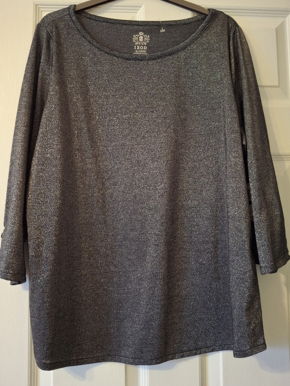IZOD Metallic Heathered Long Sleeve Top